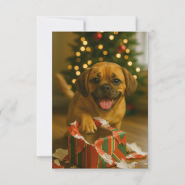 Busig Puggle Julkort Inbjudningar