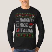 Busig Snäll Italiensk Jul Tomte Ful Jultröja Rolig