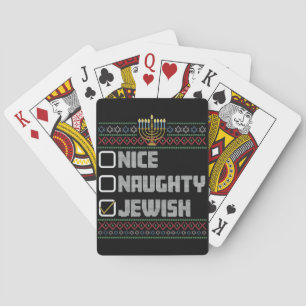 Busig Snäll Judisk Tomte Ful Jul Hannuka Casinokort