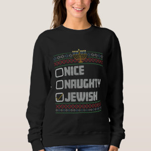 Busig snäll judisk tomte ful jul Hanukkah T Shirt