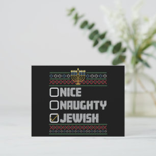 Busig Snäll Judisk Tomte Fula Jul Hanukkah Helg Vykort