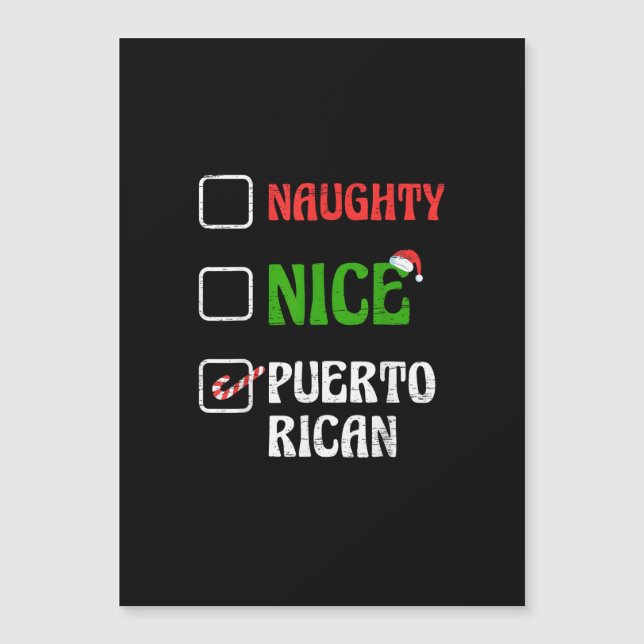 Busig Snäll Puertoricansk Tomte Holiday Söt  (Framsida)