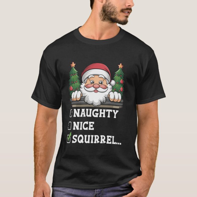 Busig Snäll Skojig Ekorre  T Shirt (Framsida)