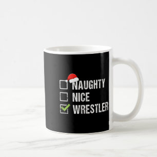 Busig Trevlig Brottare Tröja Brottning Santa Jul Kaffemugg