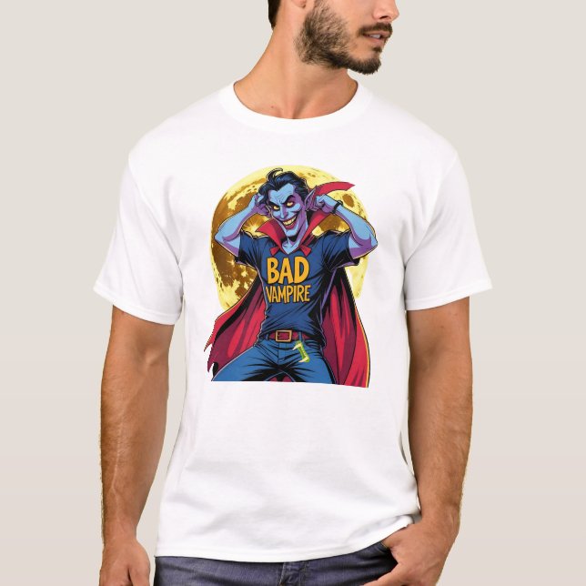 Busig vampyr, Rolig Vampyr Guy T-shirt  (Framsida)