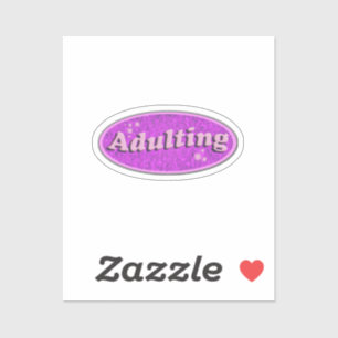 Busig vuxenblivande retro dekal nostalgi rolig ova