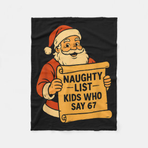 Busiga barn som säger 67 Meme 6 7 Tomte  Fleecefilt