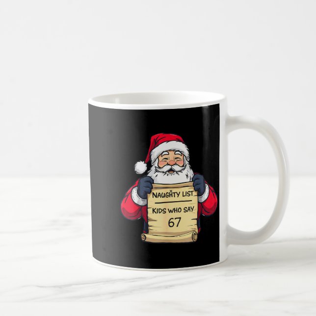 Busiga barn som säger 67 roliga meme jul kaffemugg (Höger)