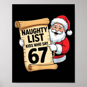 Busiga barn som säger 67 roliga meme jul poster