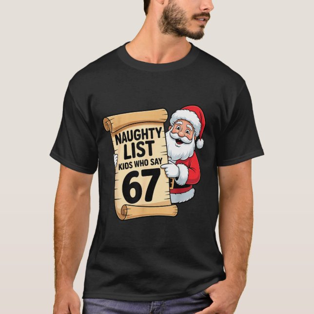 Busiga barn som säger 67 roliga meme jul t shirt (Framsida)