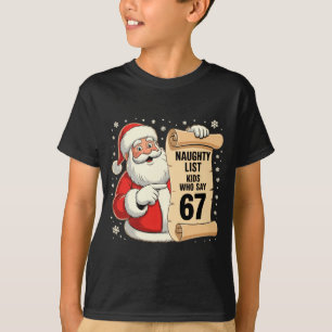 Busiga lista barn som säger 67 rolig meme 6 7 jul t shirt