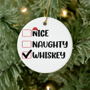 Busiga Snälla Whiskey Tomte Jul Lista Julgransprydnad Keramik