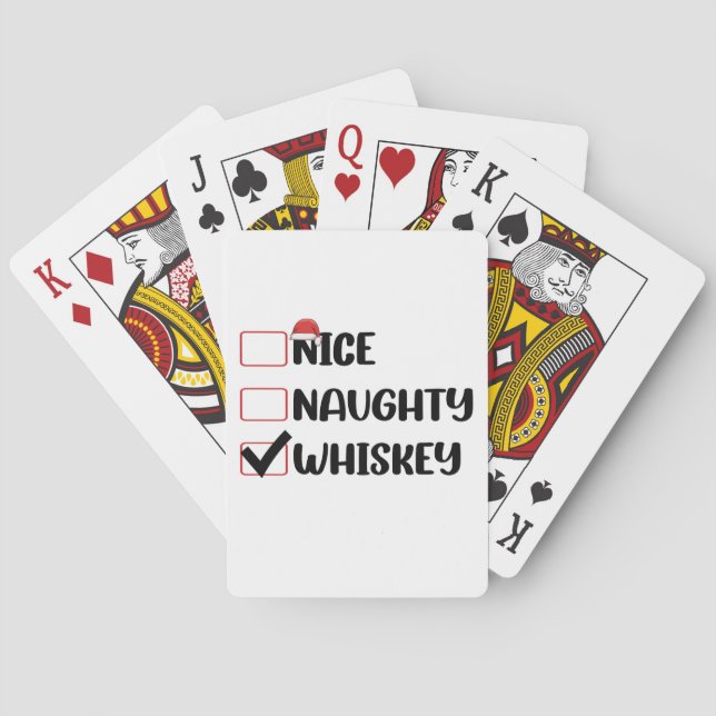Busiga Snälla Whiskey Tomte Julklappar Casinokort (Baksidan)