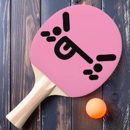 Busigt Ilsket Ansikte Ljusrosa Pingisracket