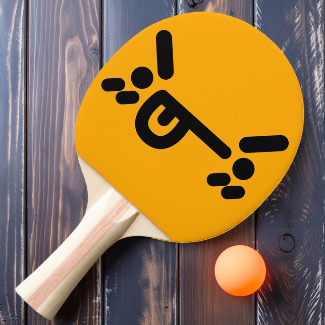 Busigt Ilsket Ansikte Orange Pingisbord Raketblad Pingisracket (Skapare uppladdad)