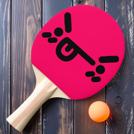 Busigt Ilsket Ansikte Rosa Pingisracket