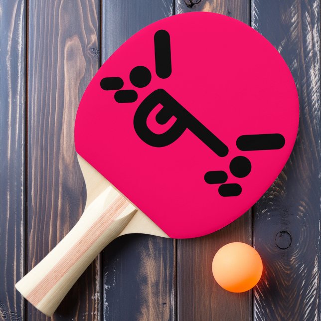 Busigt Ilsket Ansikte Rosa Pingisracket (Skapare uppladdad)