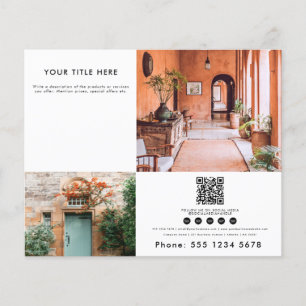 Business 2 Promoted Photo QR Code Social Media Flygblad