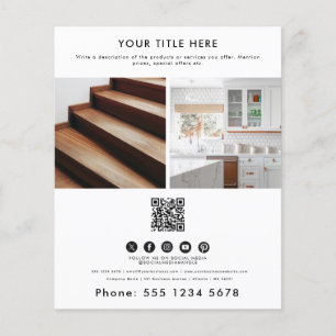 Business 2 Promoted Photo QR Code Social Media Flygblad