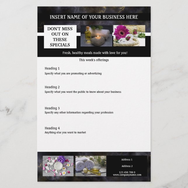 Business 6 Fotografibroschyr Pamphlet Flygblad (Framsidan)