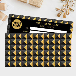 Business Abstrakt Black Guld Gift Certificate