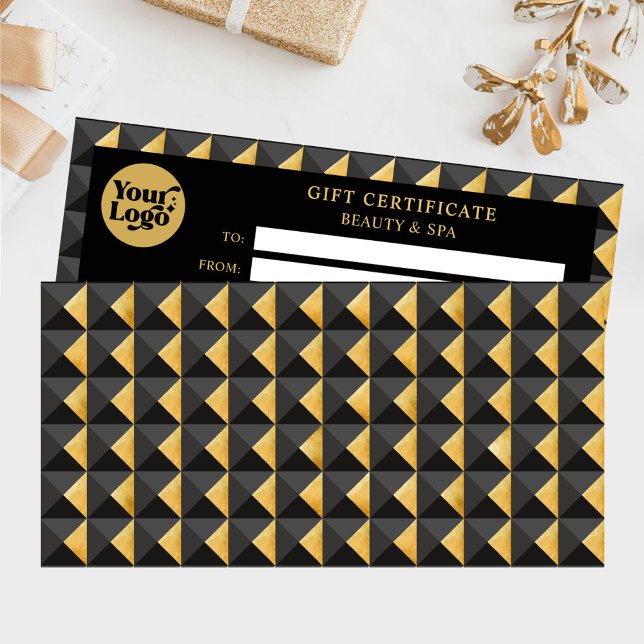 Business Abstrakt Black Guld Gift Certificate (Skapare uppladdad)