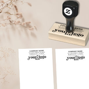 Business Adress Company Logotyp Professionell Stämpel