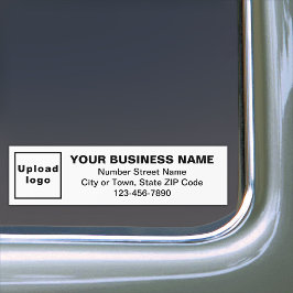 Business Adress och Mobil Number on White Bildekal