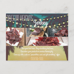 Business Advertising Card Beach String Ljus Pal Vykort