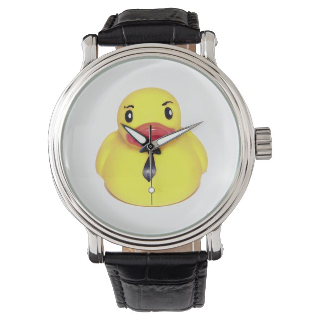 Business Anka, Rubber Anka med tie Watch Armbandsur (Framsida)
