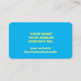 Business anpassningsbar logotyp namn, enkel blå gu visitkort