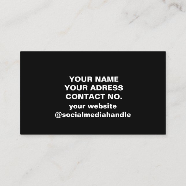 Business anpassningsbar logotyp namn, vit, vit, bl visitkort (Baksida)