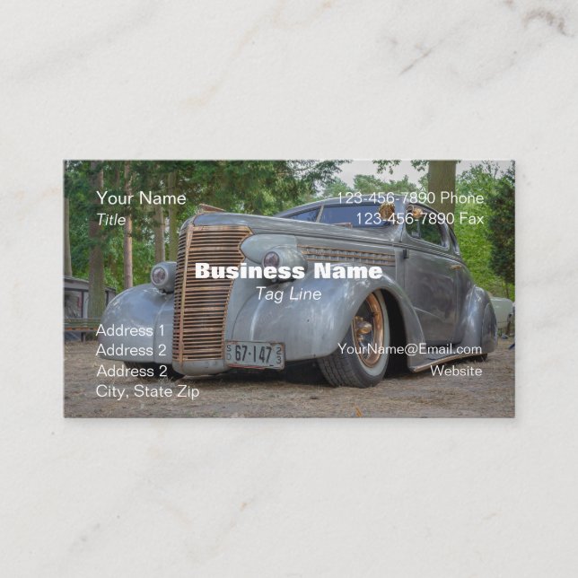 Business Antik bil HAMbyWG Visitkort (Framsida)