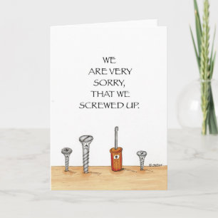 Business Apology Card Kort