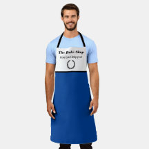 Business Apron Analize Text & Logotyp Simple Blue