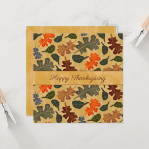 Business Autumn Oak Träd Löv Happy thanksgiving Inbjudningar