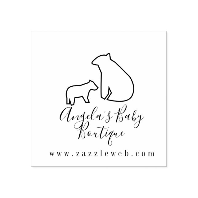 Business Baby Boutique Kläder Logo Gummistämpel Stämpel (Tryck)