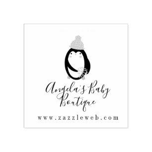 Business Baby Boutique Kläder Pingvin Logotyp Stämpel