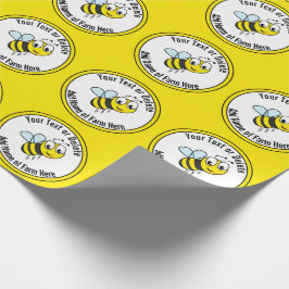 Business Black and Gult Bee Farm Namn Presentpapper