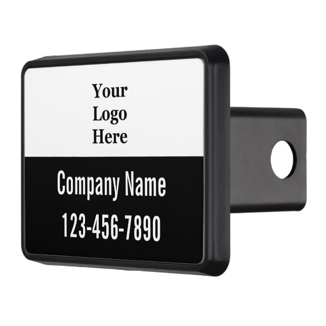 Business Black and White Company Namn Mobil Logoty Dragkroksskydd (Vänster)