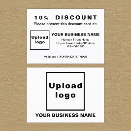 Business Black and White Design Rabattkort