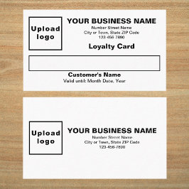 Business Black and White Flat Loyalty-kort Lojalitetskort