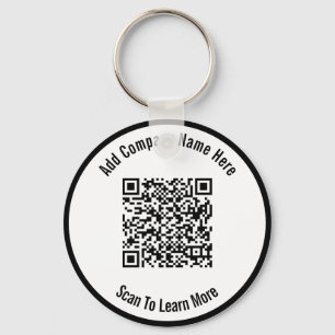 Business Black and White QR-kodmall Nyckelring