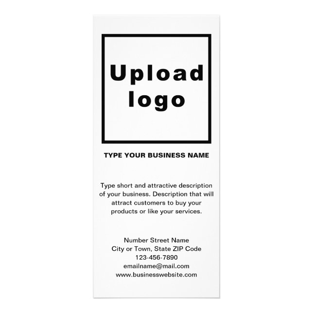 Business Black and White Rack Card Reklamkort (Framsidan)