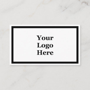 Business Black and White Your Logotyp here-mall Visitkort