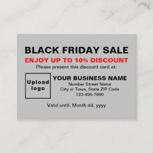 Business Black Fredag-försäljning på Grått-rabattk Rabattkort