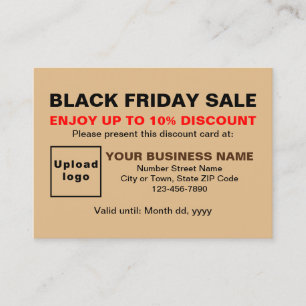 Business Black Fredag-försäljning på Light Brown Rabattkort