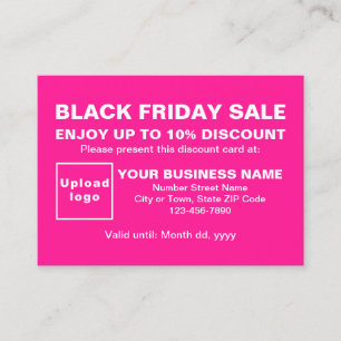 Business Black Fredag-försäljning på Rosa-rabattko Rabattkort
