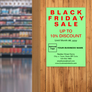 Business Black Fredag Sale Ljust grönt Poster