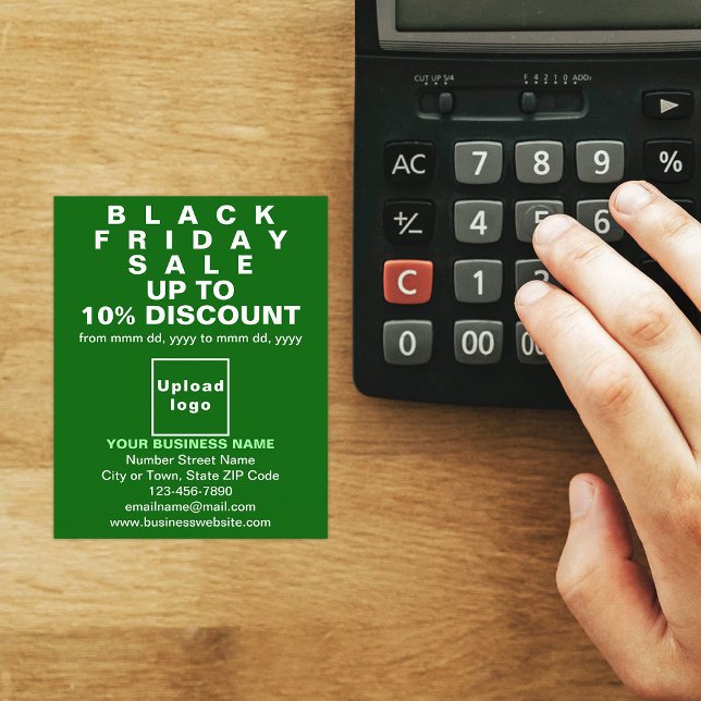 Business Black Fredag Sale på Grönt Flyer (Black Friday Sale on green flyer)